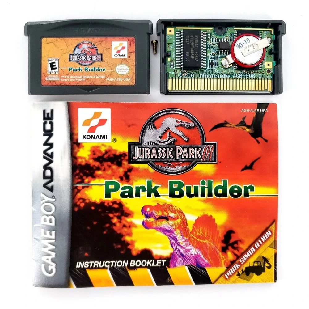 Jurassic Park III: Park Builder Nintendo Game Boy Advance Authentic w/ Manual
